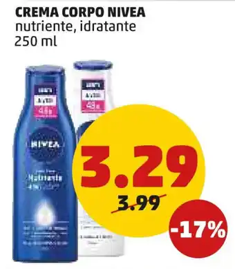 PENNY CREMA CORPO NIVEA nutriente, idratante 250 ml offerta