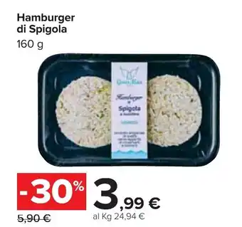 Carrefour Hamburger di Spigola 160g offerta
