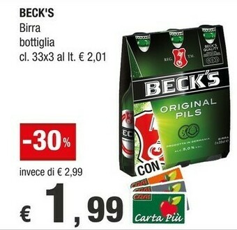 Crai Becks Birra offerta
