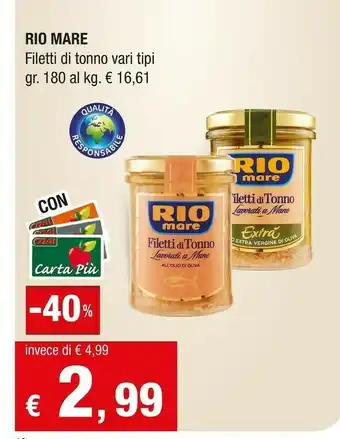 Crai Rio Mare Tonno Rio mare offerta