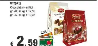 Crai Witor's Cioccolatini offerta