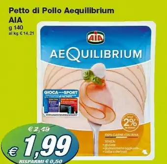 Prix Quality Aia Petto Di Pollo Al Forno Aequilibrium 140 G(ml) offerta