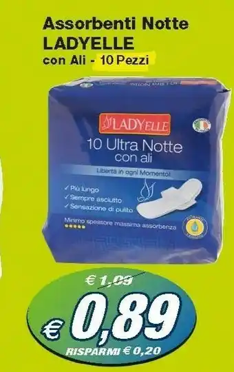 Prix Quality Ladyelle Assorbenti Notte Ultra Con Ali 10 Pz offerta
