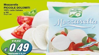 Prix Quality Piccole Dolomiti - Mozzarella 100 G(ml) offerta