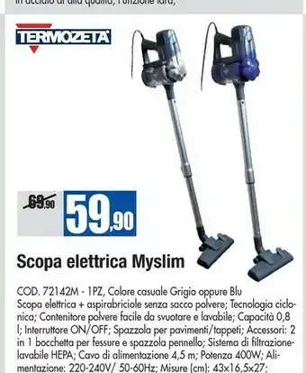 Wellcome Termozeta Scopa elettrica offerta