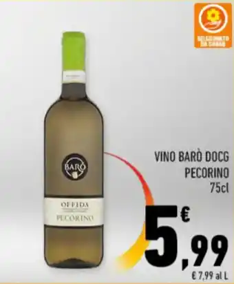 Conad VINO BARÒ DOCG PECORINO 75 cl offerta