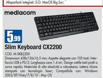 Wellcome Mediacom Tastiera offerta