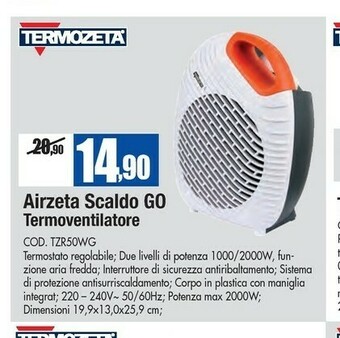 Wellcome Termozeta Termoventilatore offerta