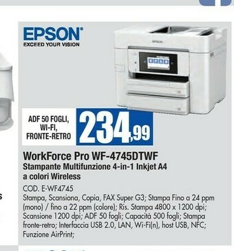 Wellcome Epson Stampante offerta