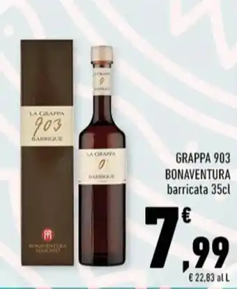 Conad GRAPPA 903 BONAVENTURA barricata 35cl offerta
