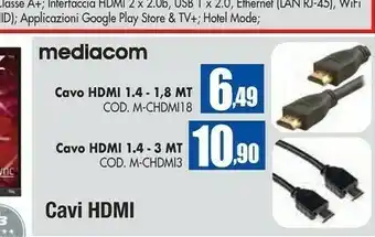 Wellcome Mediacom cavo hdmi offerta