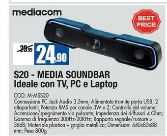 Wellcome Mediacom Speaker offerta