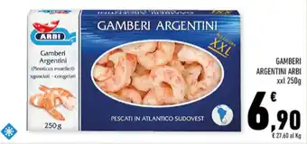 Conad GAMBERI ARGENTINI ARBI xxl 250g offerta