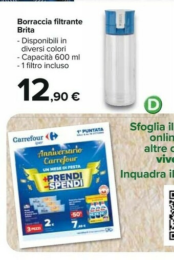 Carrefour Brita Borraccia Filtrante offerta