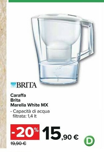 Carrefour Brita Caraffa Marella White Mx offerta