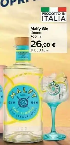 Carrefour Malfy Gin Limone 700 Ml offerta