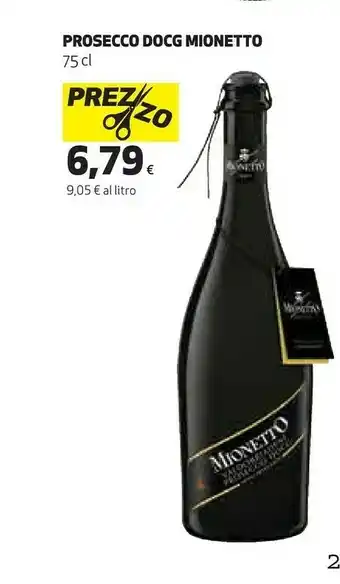 Coop Mionetto Prosecco Docg offerta
