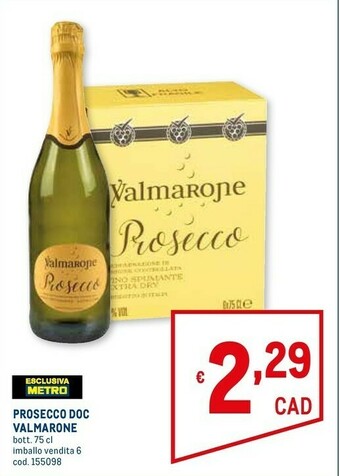 Metro Valmarone Prosecco Doc offerta