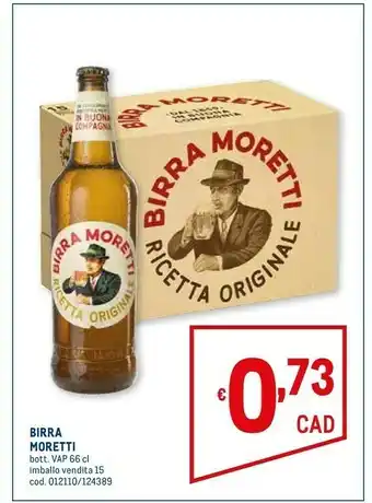 Metro Moretti Birra Ricetta Originale offerta