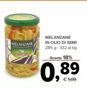 Todis Bontà dell'orto Melanzane In Olio Di Semi 285g offerta