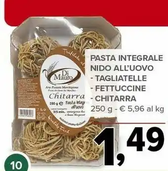 Todis Di mauro Tagliatelle Integrale 250g offerta