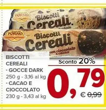 Todis I Tesori del Forno - Biscotti Cereali con Cioccolato e Cacao 230 g(ml) offerta