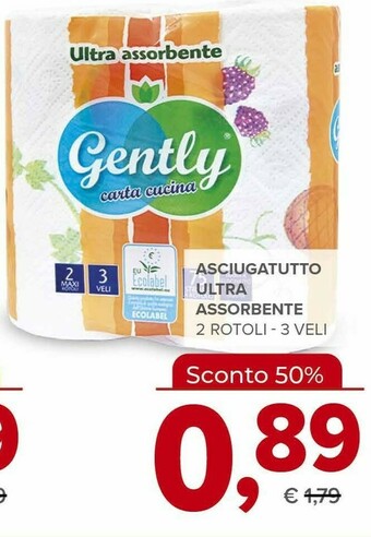 Todis Gently Carta Cucina Asciugatutto Assorbente offerta
