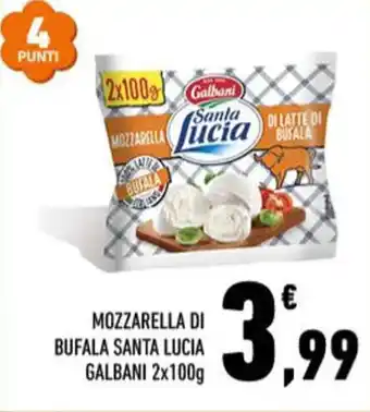 Conad MOZZARELLA DI BUFALA SANTA LUCIA GALBANI 2x100g offerta