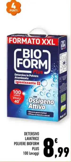 Conad DETERSIVO LAVATRICE POLVERE BIOFORM PLUS 100 lavaggi offerta
