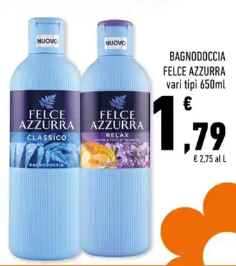 Conad BAGNODOCCIA FELCE AZZURRA vari tipi 650ml offerta