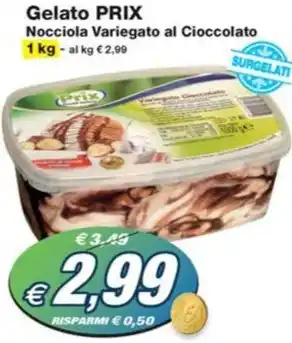 Prix Quality Gelato PRIX Nocciola Variegato al Cioccolato offerta