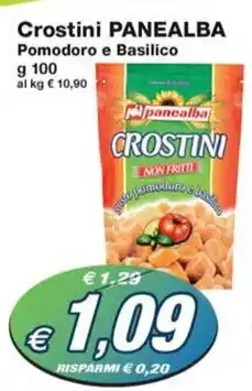 Prix Quality Crostini PANEALBA Pomodoro e Basilico offerta