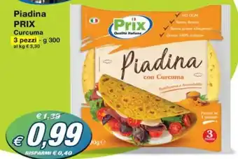 Piadina PRIX Curcuma 3 pezzi - g 300