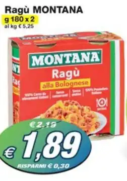 Prix Quality Ragù MONTANA offerta