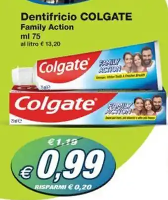 Prix Quality Dentifricio COLGATE Family Action ml 75 offerta