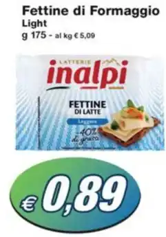 Prix Quality Fettine di Formaggio Light offerta