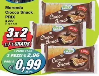 Prix Quality Merenda Ciocco Snack PRIX offerta