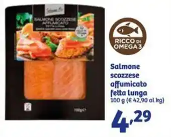 Salmone scozzese affumicato fetta Lunga 100 g