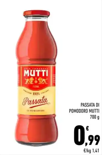 Conad Margherita PASSATA DI POMODORO MUTTI 700 g offerta