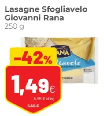 Coop famiglia cooperativa Lasagne Sfogliavelo Giovanni Rana 250 g offerta