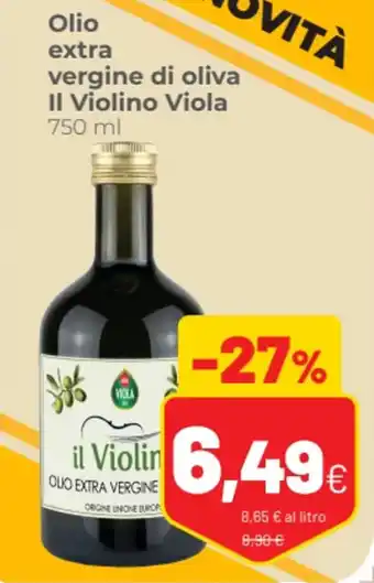 Coop famiglia cooperativa Olio extra vergine di oliva Il Violino Viola 750 ml offerta