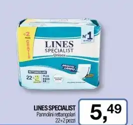 Caddy's LINES SPECIALIST Pannolini rettangolari 22+2 pezzi offerta