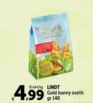 Carrefour Market LINDT Gold bunny ovetti gr 140 offerta