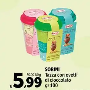 SORINI Tazza con ovetti di cioccolato