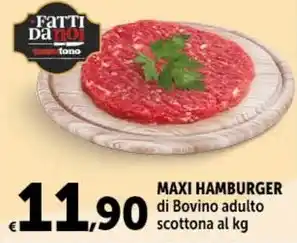 Carrefour Market MAXI HAMBURGER di Bovino adulto scottona offerta