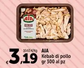 Carrefour Market AIA Kebab di pollo gr 300 offerta