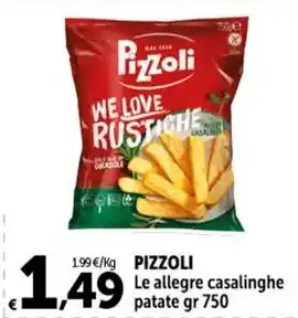 Carrefour Market PIZZOLI Le allegre casalinghe patate gr 750 offerta