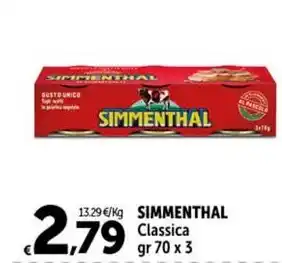 Carrefour Market SIMMENTHAL Classica gr 70 x 3 offerta