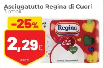 Coop famiglia cooperativa Asciugatutto Regina di Cuori 3 rotoli offerta