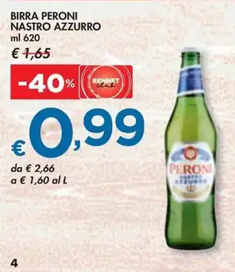 Bennet BIRRA PERONI NASTRO AZZURRO ml 620 offerta